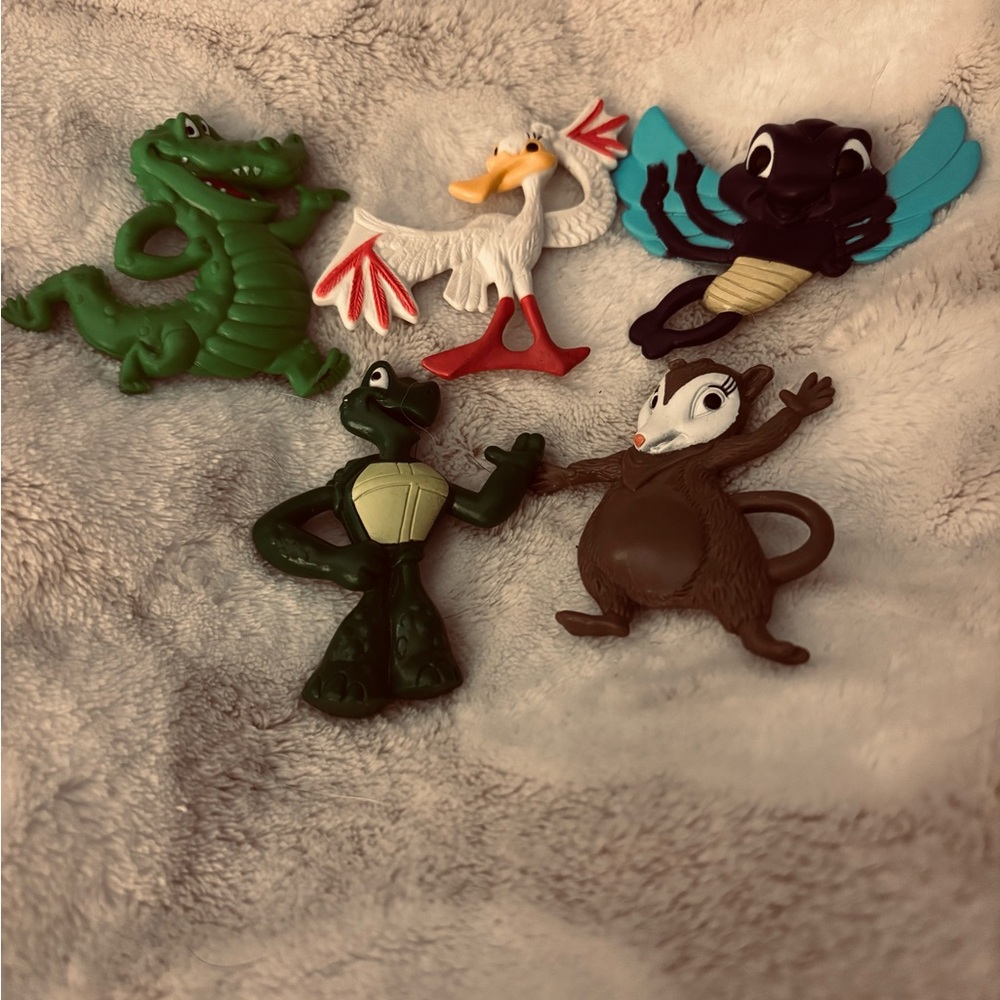 Vintage Bible Memory Buddies Lot Of  5 Figures With Bible Verses